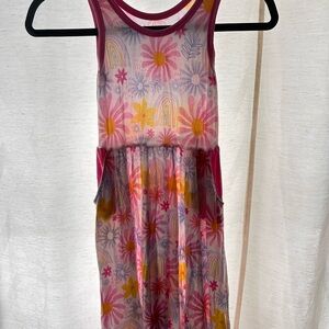 Birdies Pink and Orange Sleeveless Sundress